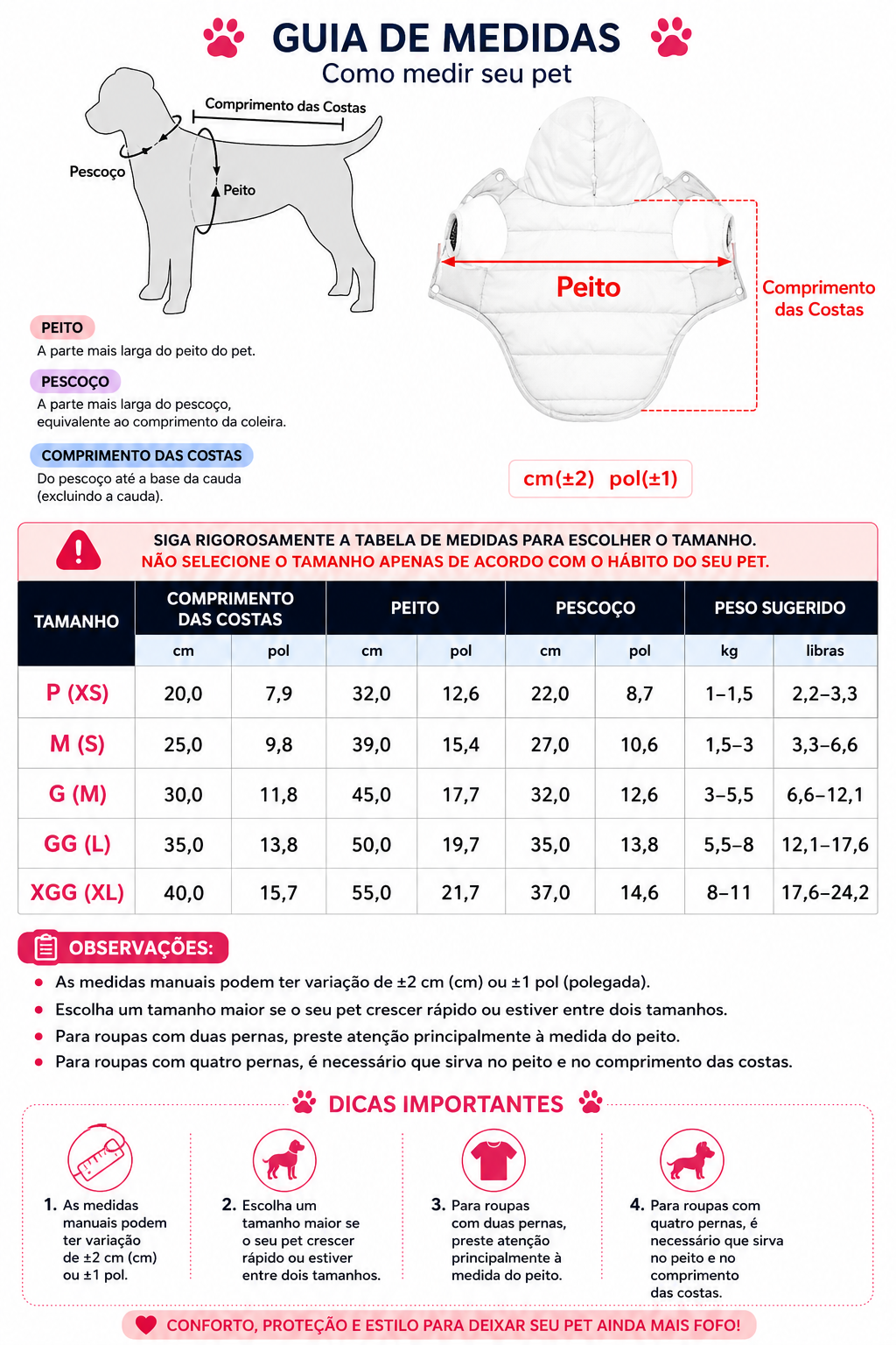 Moletom com Capuz para Cães e Gatos – Casaco de Inverno Quentinho para Pets Pequenos e Médios