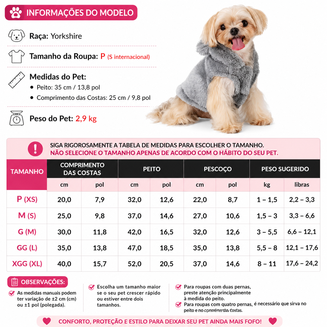 Roupa de Inverno para Cães Pequenos e Médios – Casaco Quente Impermeável para Pets