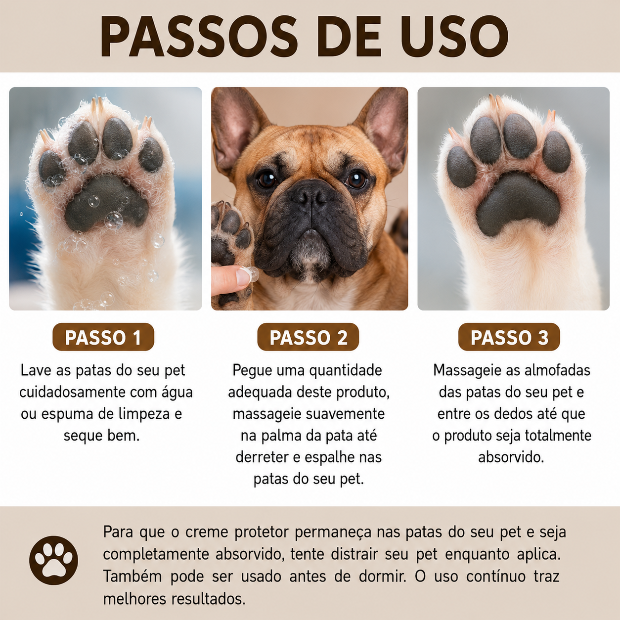 Bálsamo Hidratante para Nariz e Patas de Cães e Gatos 45g – Creme Protetor e Reparador para Patas Ressecadas