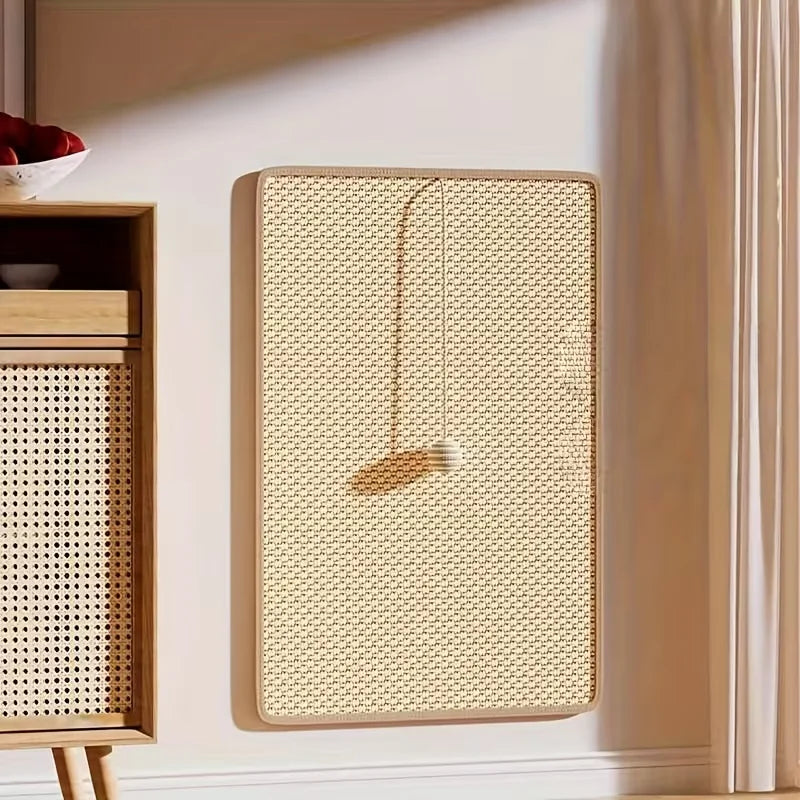 Arranhador Vertical de Sisal para Gatos com Bola Pendurada – Protege Sofás, Portas e Móveis