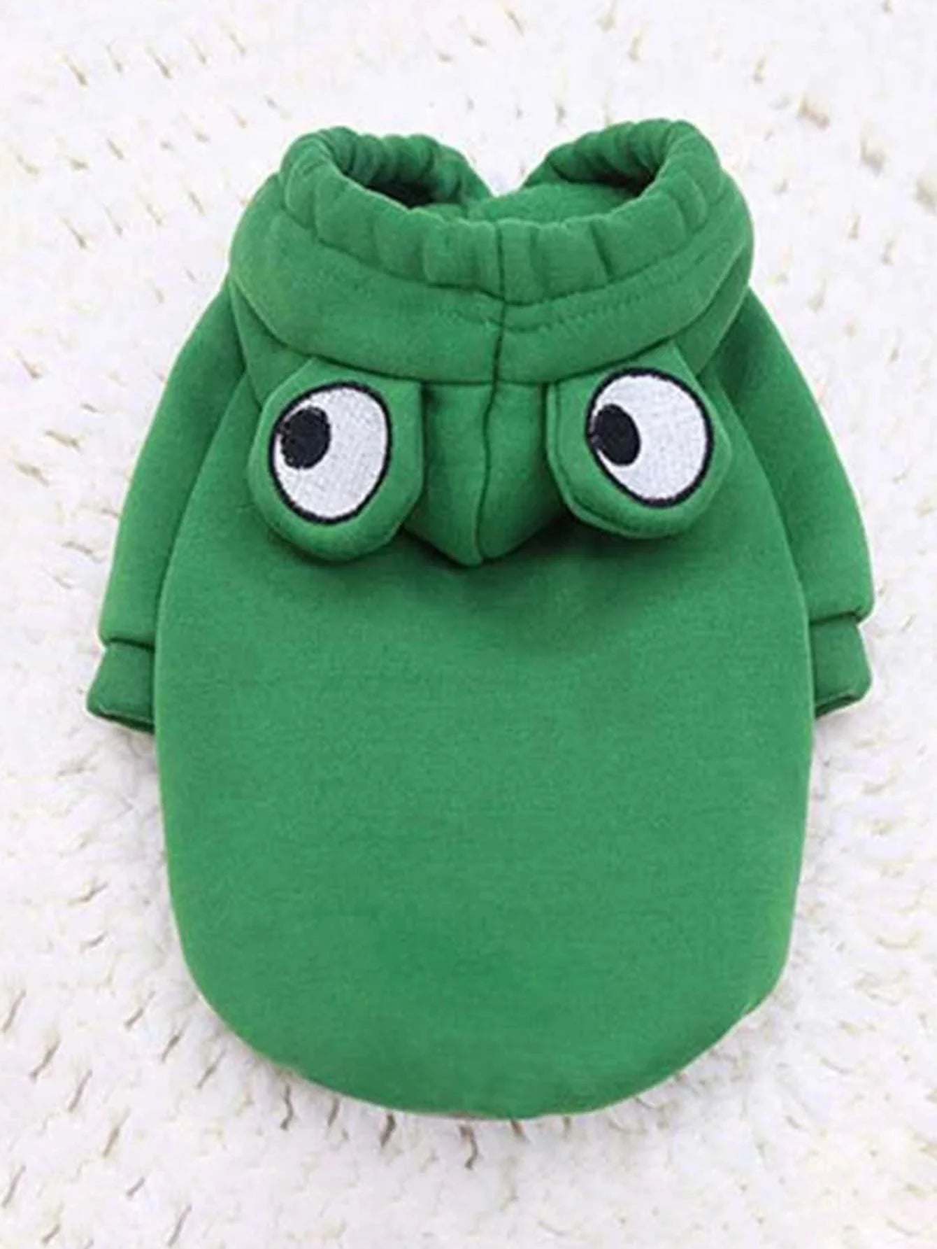 Suéter Pet Sapo Fofo para Cães de Pequeno e Médio Porte – Moletom Verde Quentinho com Design Divertido