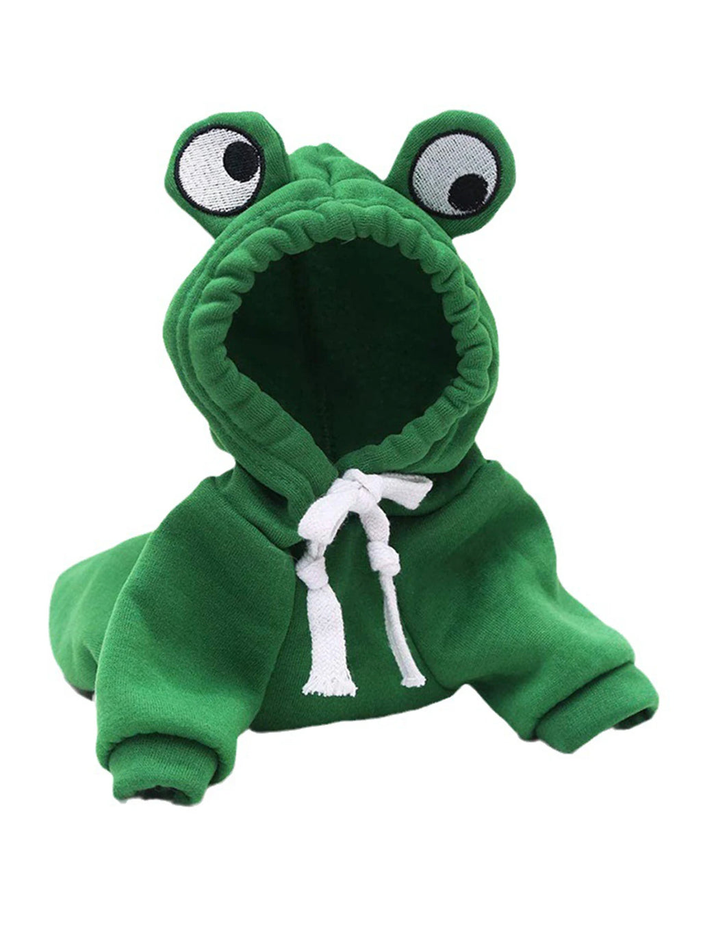 Suéter Pet Sapo Fofo para Cães de Pequeno e Médio Porte – Moletom Verde Quentinho com Design Divertido