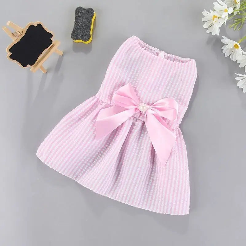 Vestido Floral Princesa para Cachorro e Gato – Roupa de Verão Leve para Pets Pequenos