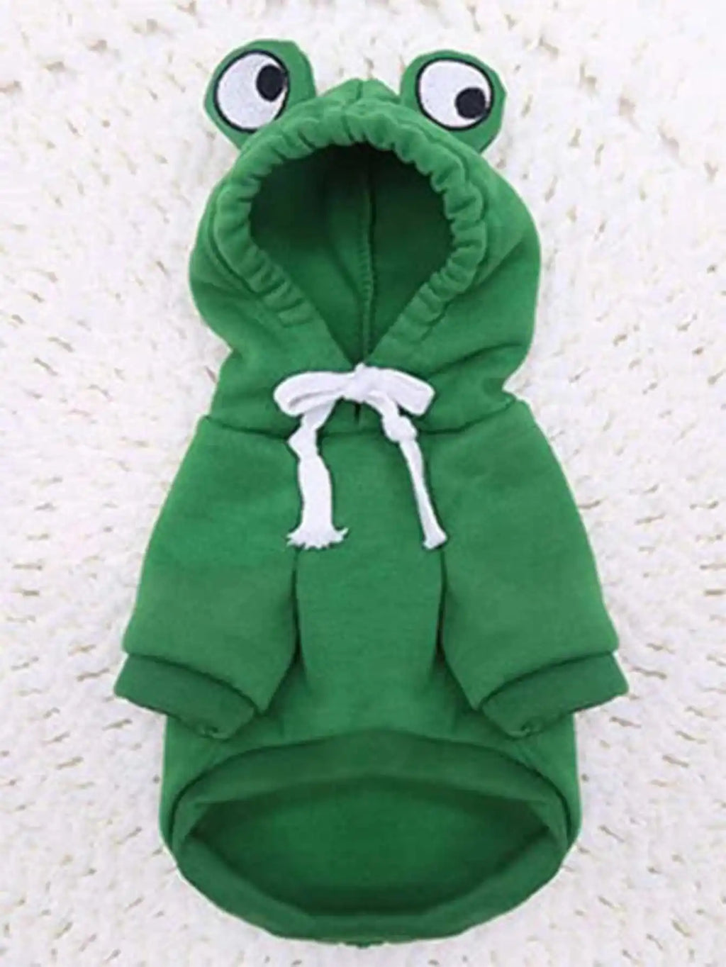 Suéter Pet Sapo Fofo para Cães de Pequeno e Médio Porte – Moletom Verde Quentinho com Design Divertido