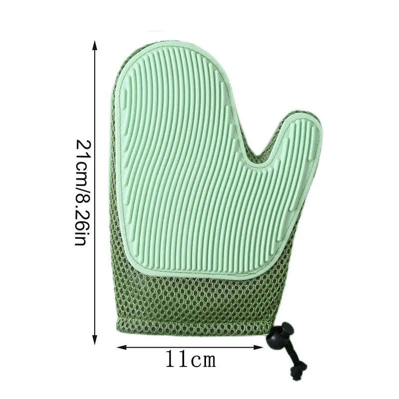 Luva Removedora de Pelos para Cães e Gatos – Escova Massageadora para Banho e Higienização