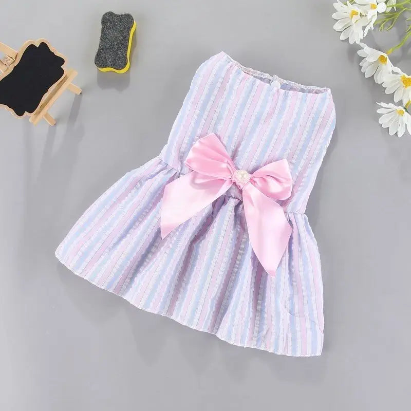 Vestido Floral Princesa para Cachorro e Gato – Roupa de Verão Leve para Pets Pequenos