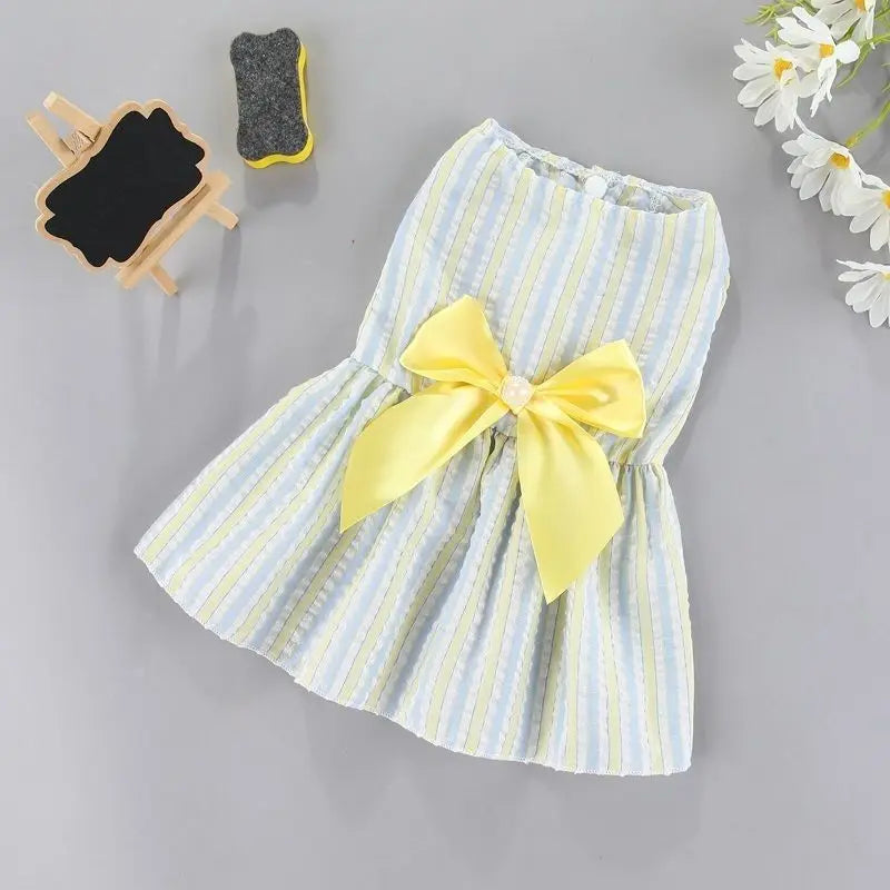 Vestido Floral Princesa para Cachorro e Gato – Roupa de Verão Leve para Pets Pequenos